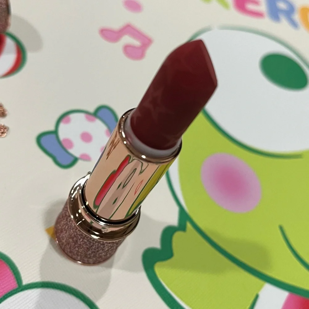 Red Lipstick in a Glittery Pink Tube with a Mirror Heart on Top - NIB - Picture 9 of 16